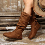 Bottes Mi-Mollet Femme, Fermeture Éclair, vue 9