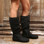 Bottes Mi-Mollet Femme, Fermeture Éclair, vue 4