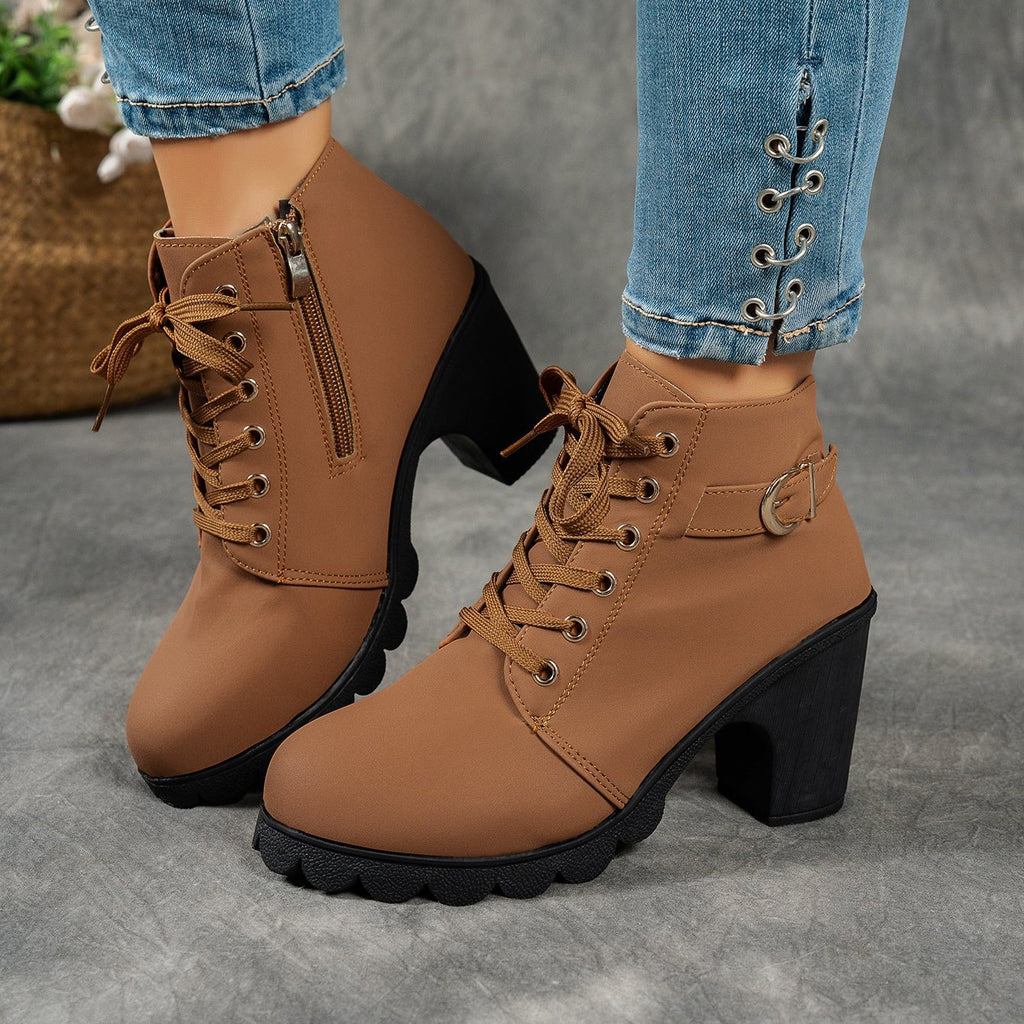 Bottines Femme Plateforme, Boucle Décorative, vue 17