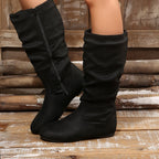 Bottes Mi-Mollet Femme, Fermeture Éclair, vue 3