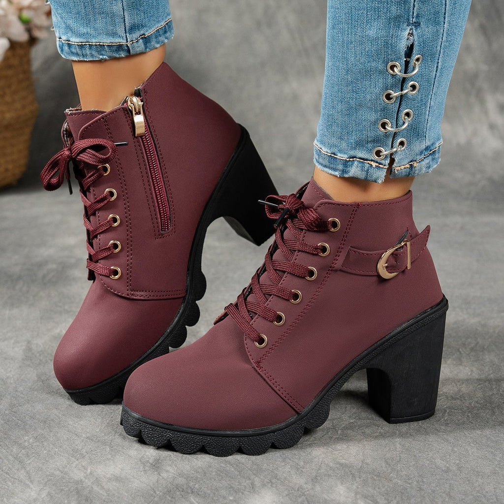 Bottines Femme Plateforme, Boucle Décorative, vue 12