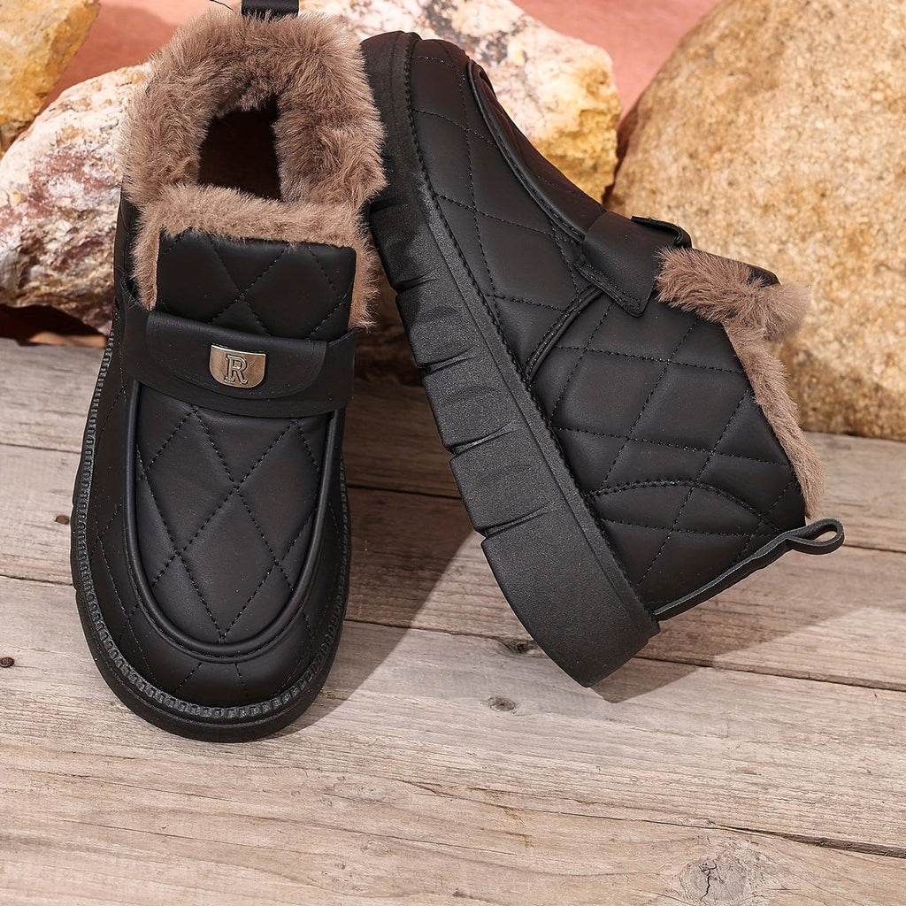 Bottes de Neige Femme Courtes Matelassées, Col Fourrure, vue 16
