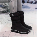 Bottes de Neige Femme Matelassées, Zip, Blanc ou Noir, vue 6