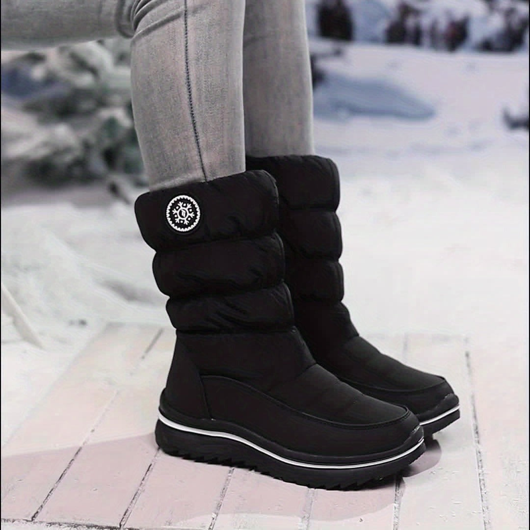 Bottes de Neige Femme Matelassées, Zip, Blanc ou Noir, vue 6