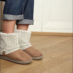 Chausson Botte Femme Maille Torsadée, Doublure Peluche, vue 9