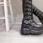 Cuissardes Femme Similicuir, Brides Métal, vue 22