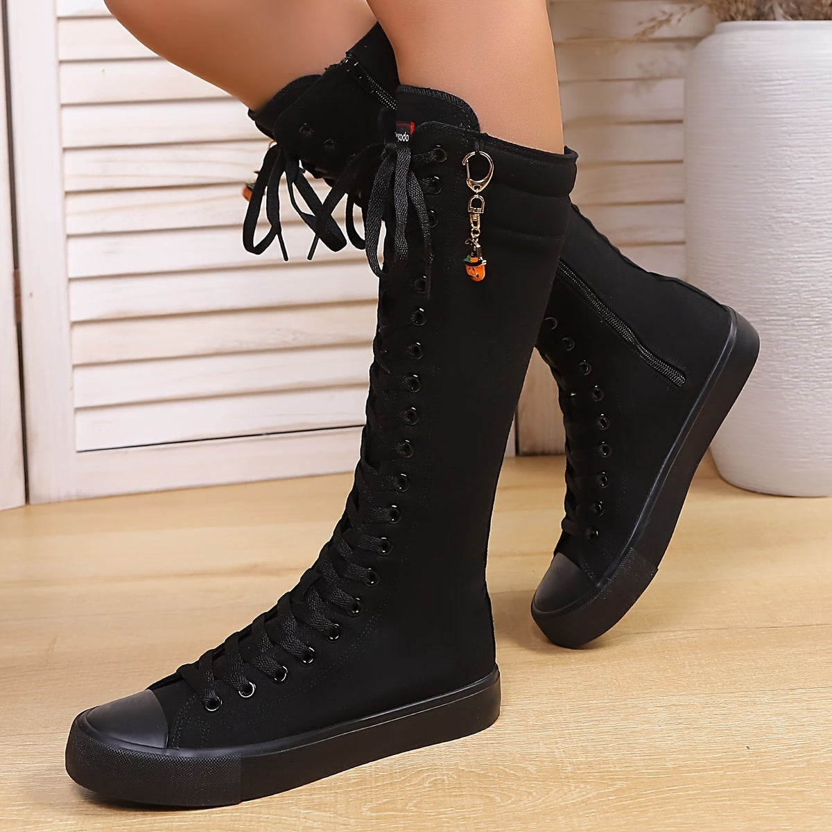 Bottes Montantes Femme à Lacets, Style Baskets