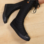 Bottes Montantes Femme à Lacets, Style Baskets, vue 2
