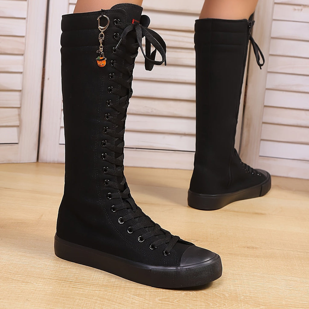 Bottes Montantes Femme à Lacets, Style Baskets, vue 3