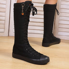 Bottes Montantes Femme à Lacets, Style Baskets, vue 3