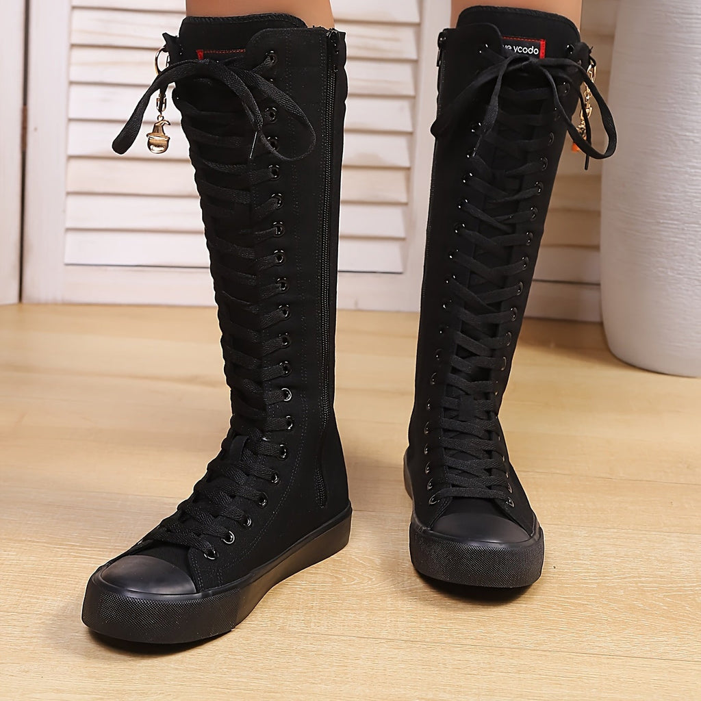 Bottes Montantes Femme à Lacets, Style Baskets, vue 4