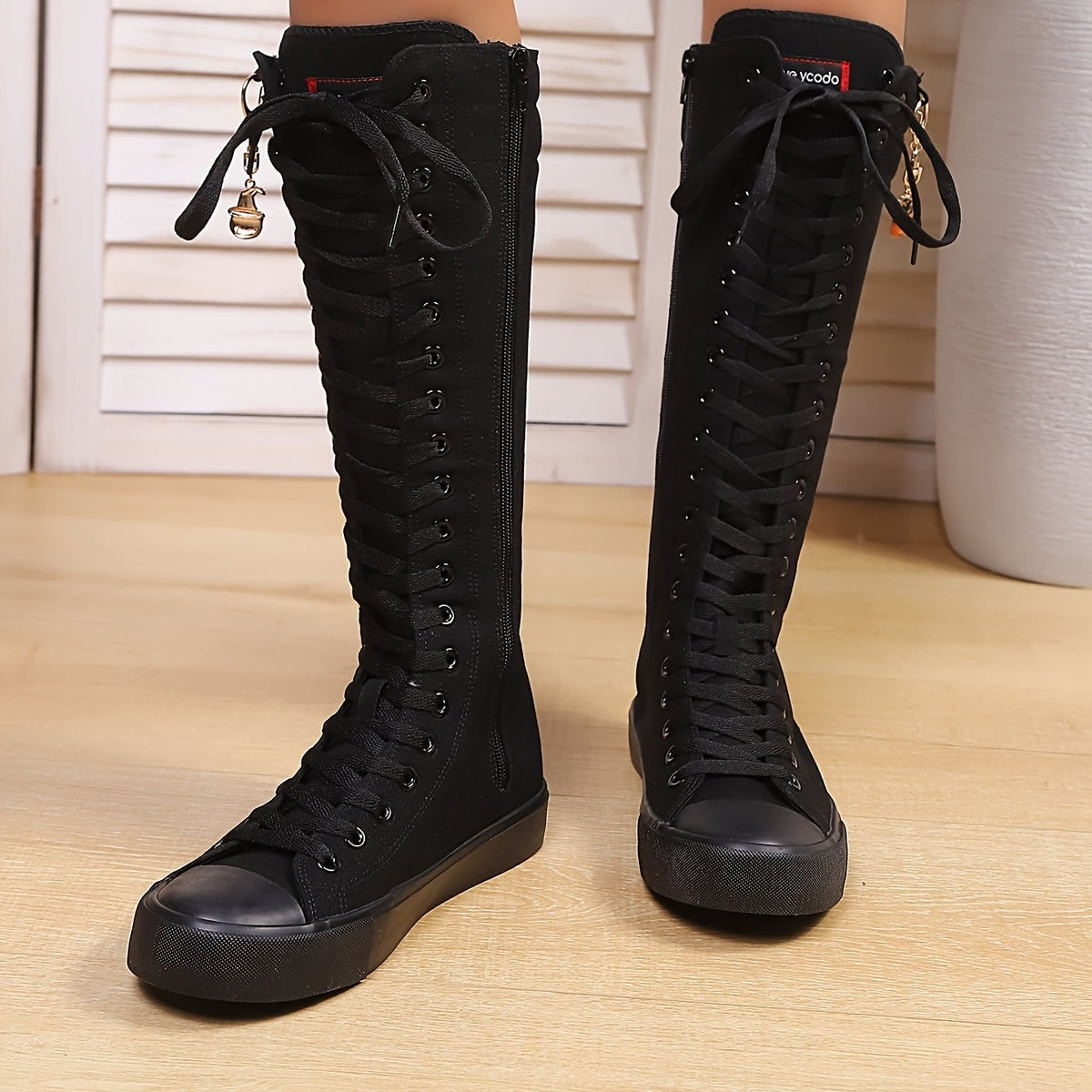 Bottes Montantes Femme à Lacets, Style Baskets, vue 4