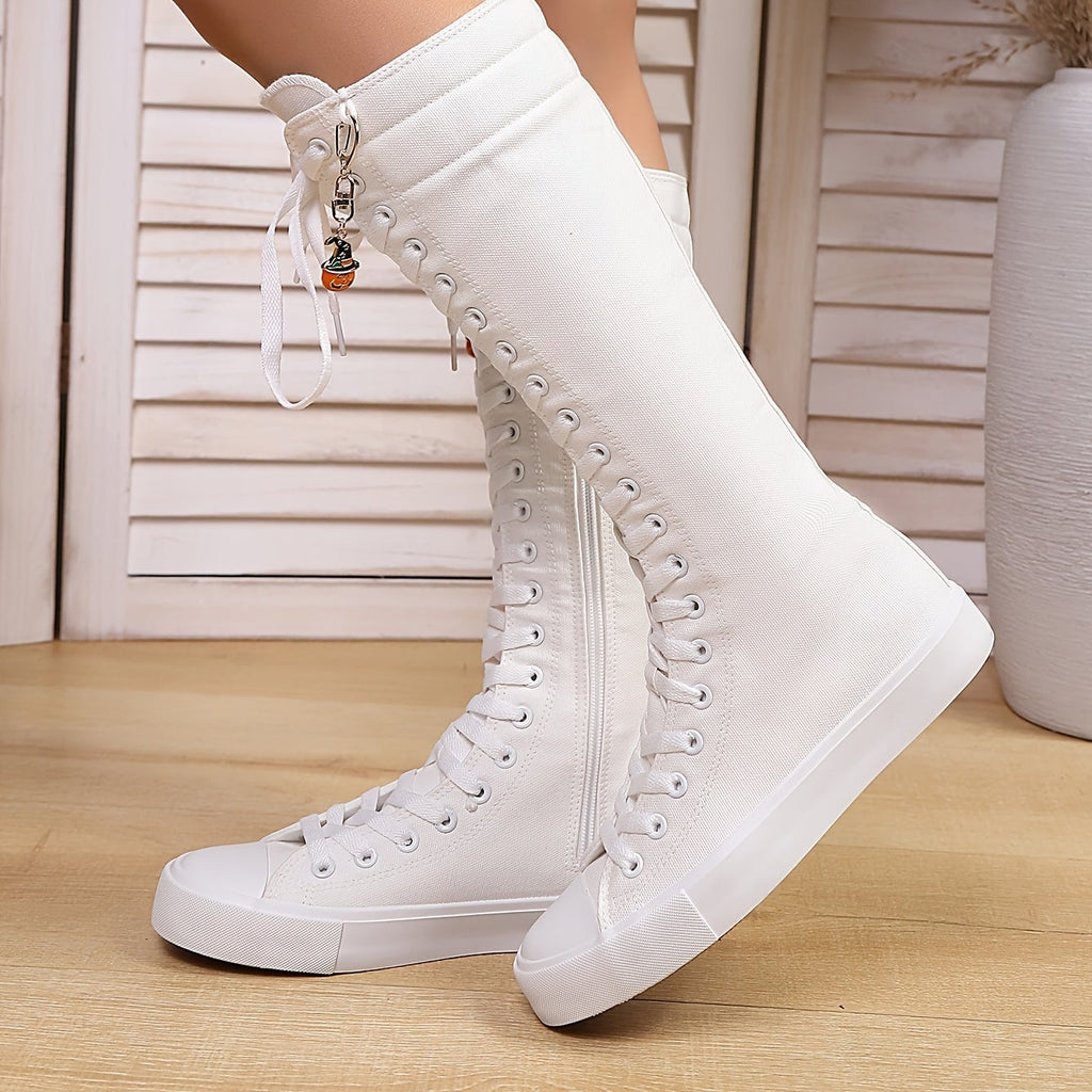 Bottes Montantes Femme à Lacets, Style Baskets, vue 6