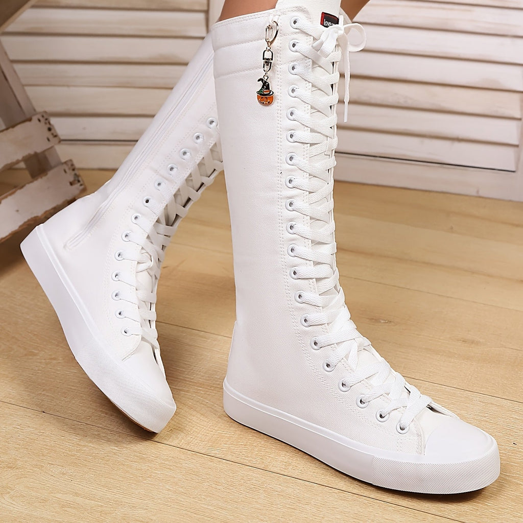 Bottes Montantes Femme à Lacets, Style Baskets, vue 7