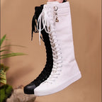 Bottes Montantes Femme à Lacets, Style Baskets, vue 15