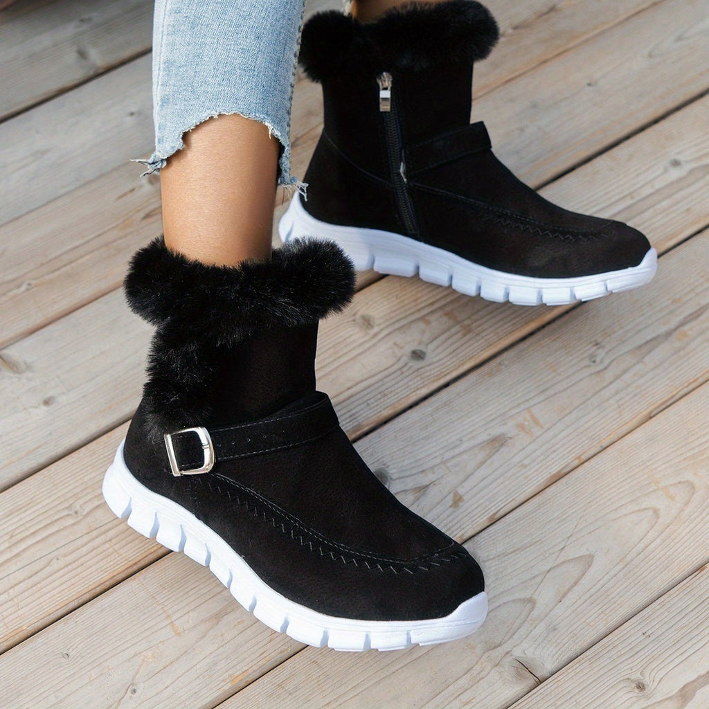Bottines Femme Cheville, Fourrure Synthétique, vue 4