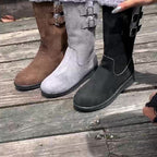 Bottes Femme Mi-Mollet, Flanelle et Velours Côtelé, vue 8