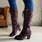 Bottes Hautes Femme à Lacets, Talon Bloc, vue 5