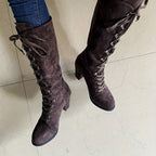 Bottes Hautes Femme à Lacets, Talon Bloc, vue 6