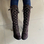 Bottes Hautes Femme à Lacets, Talon Bloc, vue 8