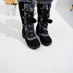 Bottes Femme Hautes à Lacets, Fourrure et Pompon, vue 13