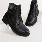 Bottes Femme Western Similicuir, Col Tricoté, vue 2