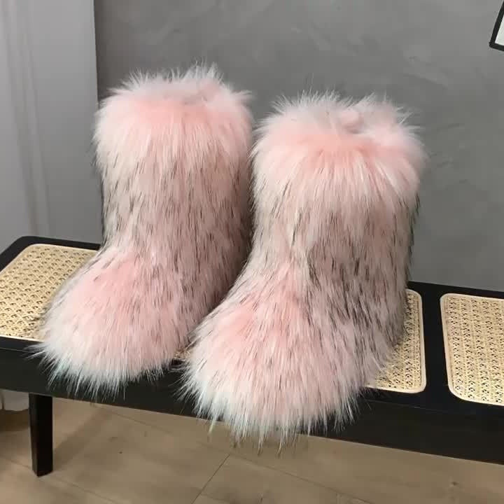 Bottes Femme Fausse Fourrure Longue, Style Renard, vue 5