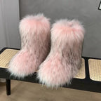 Bottes Femme Fausse Fourrure Longue, Style Renard, vue 5