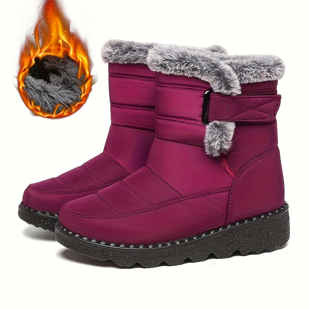 Bottes Larges Femme à Scratch, 4 Coloris – coloris rouge