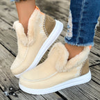 Bottines Femme à Enfiler, Semelle Épaisse, 5 Coloris – coloris beige