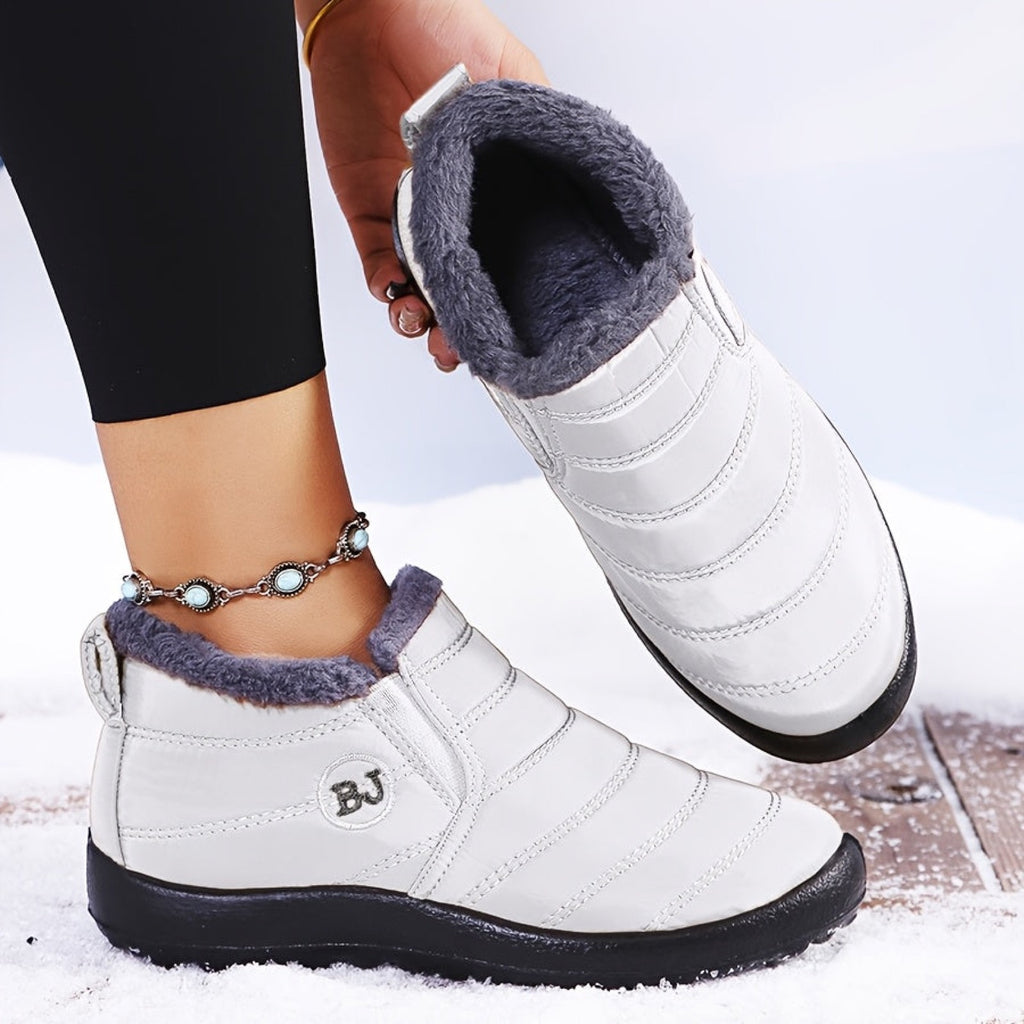 Bottes de Neige Femme Matelassées à Enfiler, 10 Coloris – coloris blanc