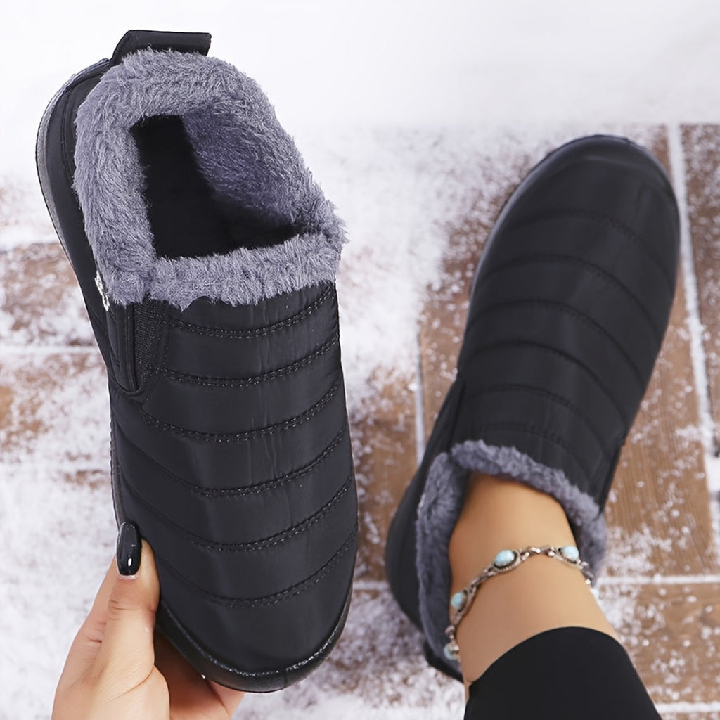 Bottes de Neige Femme Matelassées à Enfiler, 10 Coloris – coloris noir