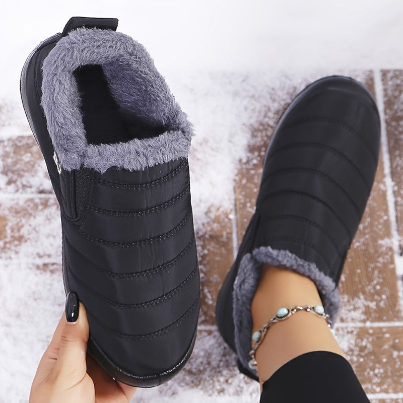Bottes de Neige Femme Matelassées à Enfiler, 10 Coloris – coloris noir