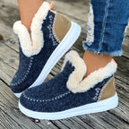 Bottines Femme à Enfiler, Semelle Épaisse, 5 Coloris – coloris bleu marine