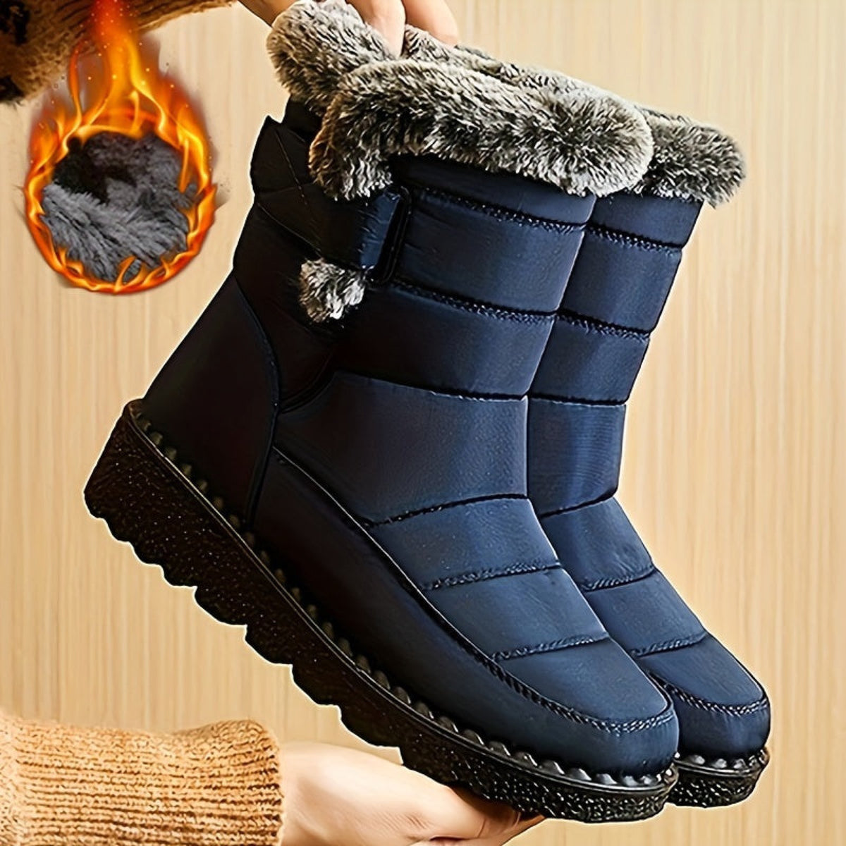 Bottes Larges Femme à Scratch, 4 Coloris – coloris bleu