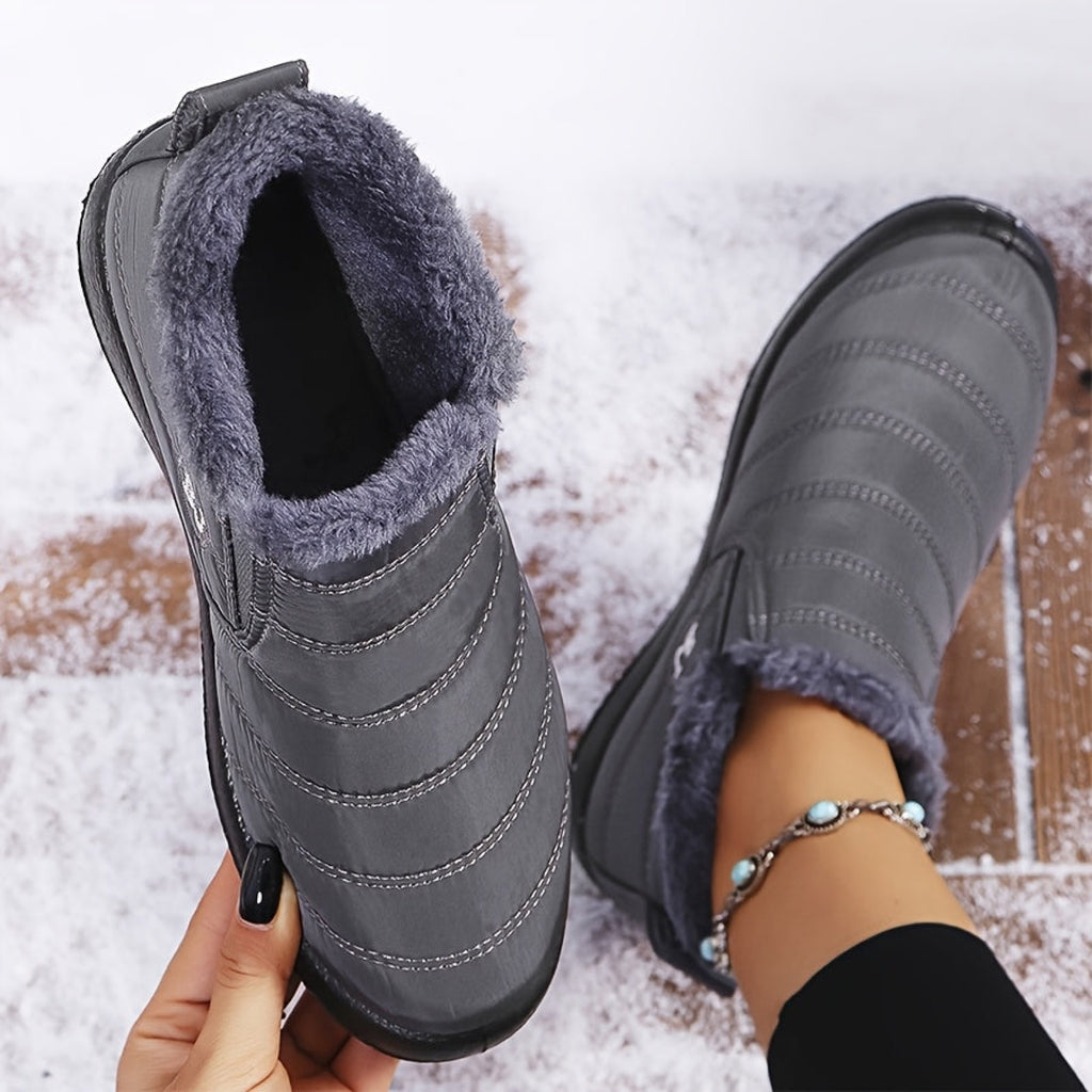 Bottes de Neige Femme Matelassées à Enfiler, 10 Coloris – coloris gris