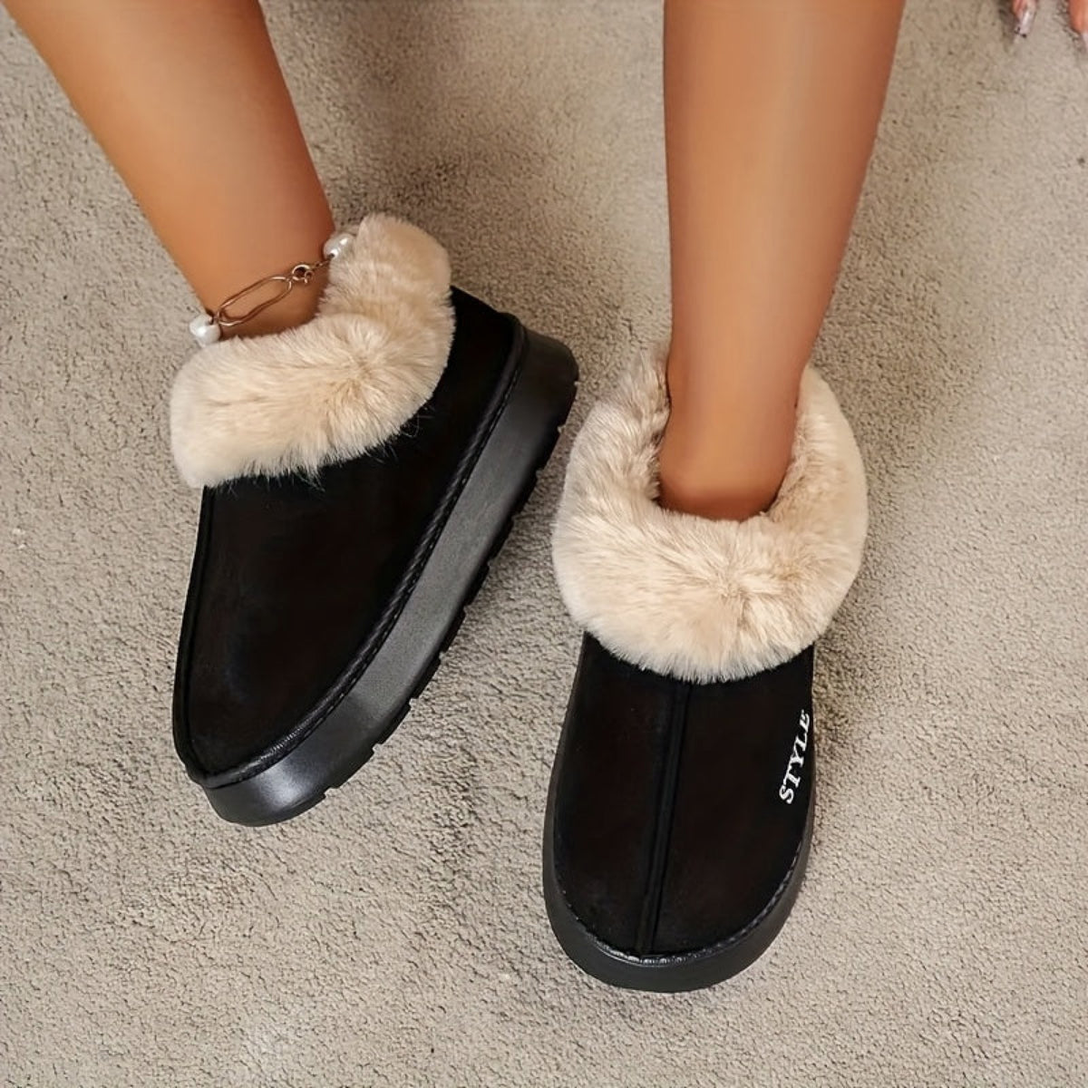 Chausson Botte Femme en Peluche, 3 Coloris, vue 2