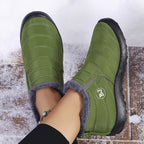 Bottes de Neige Femme Matelassées à Enfiler, 10 Coloris – coloris vert olive
