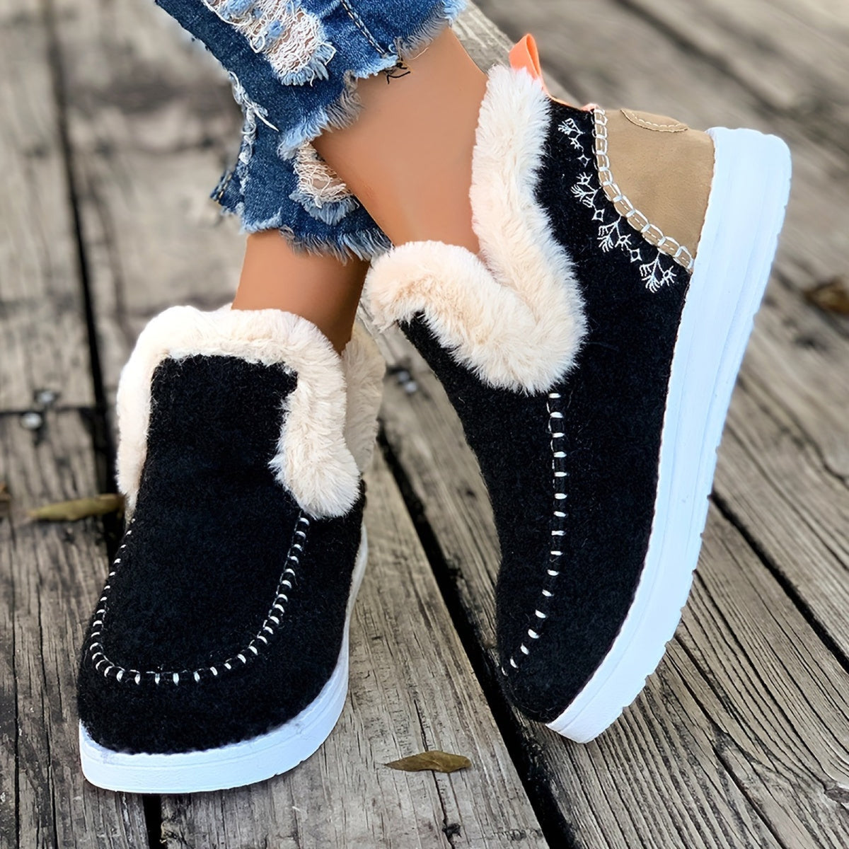 Bottines Femme à Enfiler, Semelle Épaisse, 5 Coloris, vue 2